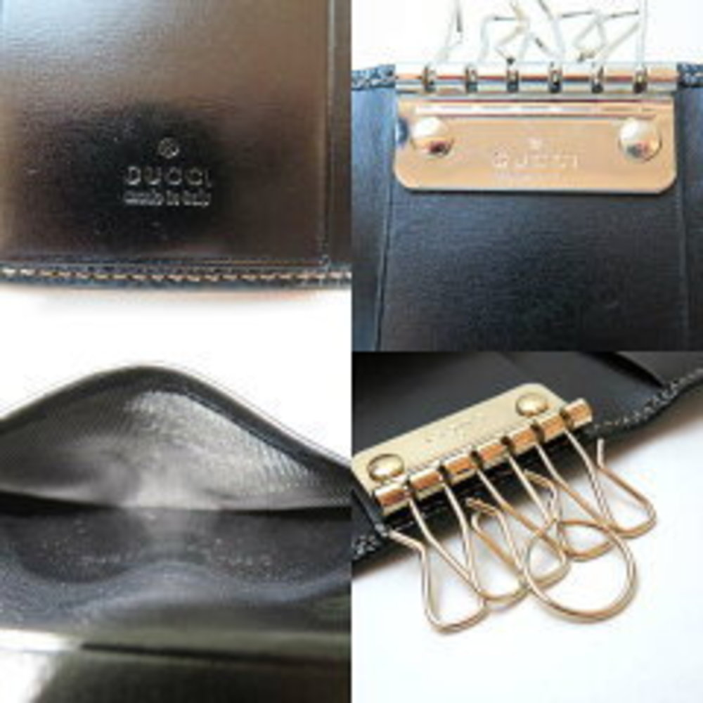 Gucci Leather Case Black Interlocking Sherry Gg - image 7